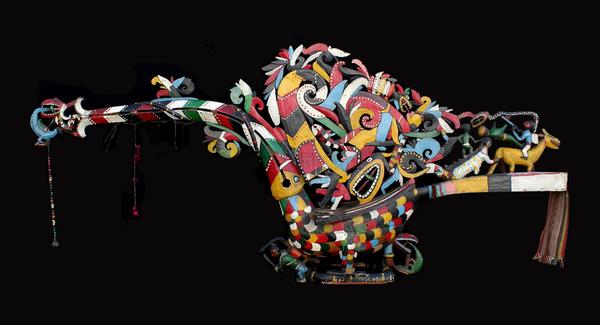 Hornbill effigy "Kenyalang".  Mid 20th century.  Iban Dayak.  Borneo Island, Malaysia